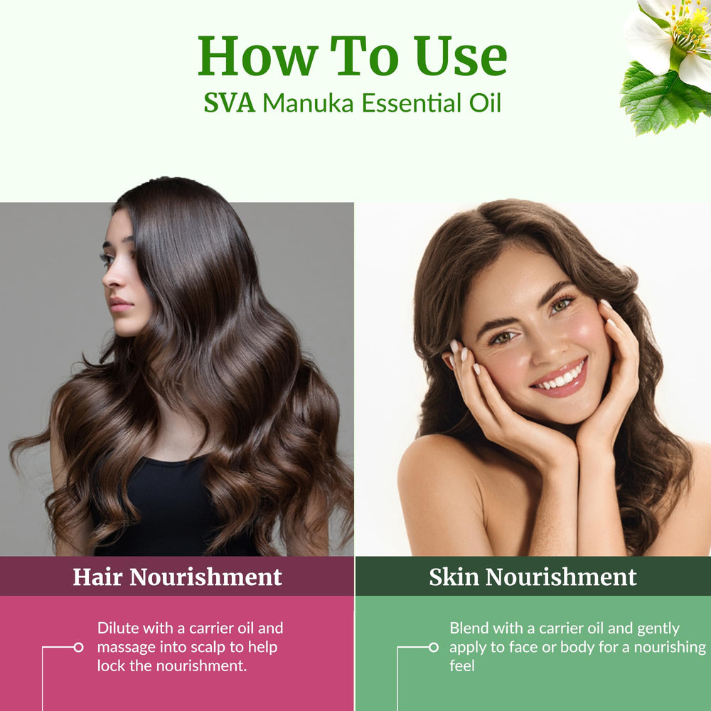 Hair care and scalp massage with Manuka oil