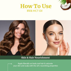 SVA MCT Oil Organic 16oz used on face and skin