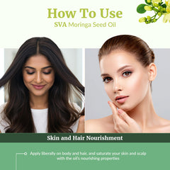 Moringa Seed Oil used for hair care