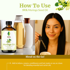 Moringa Seed Oil used for scalp massage
