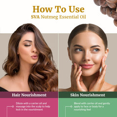 Nutmeg oil for hair care and scalp massage