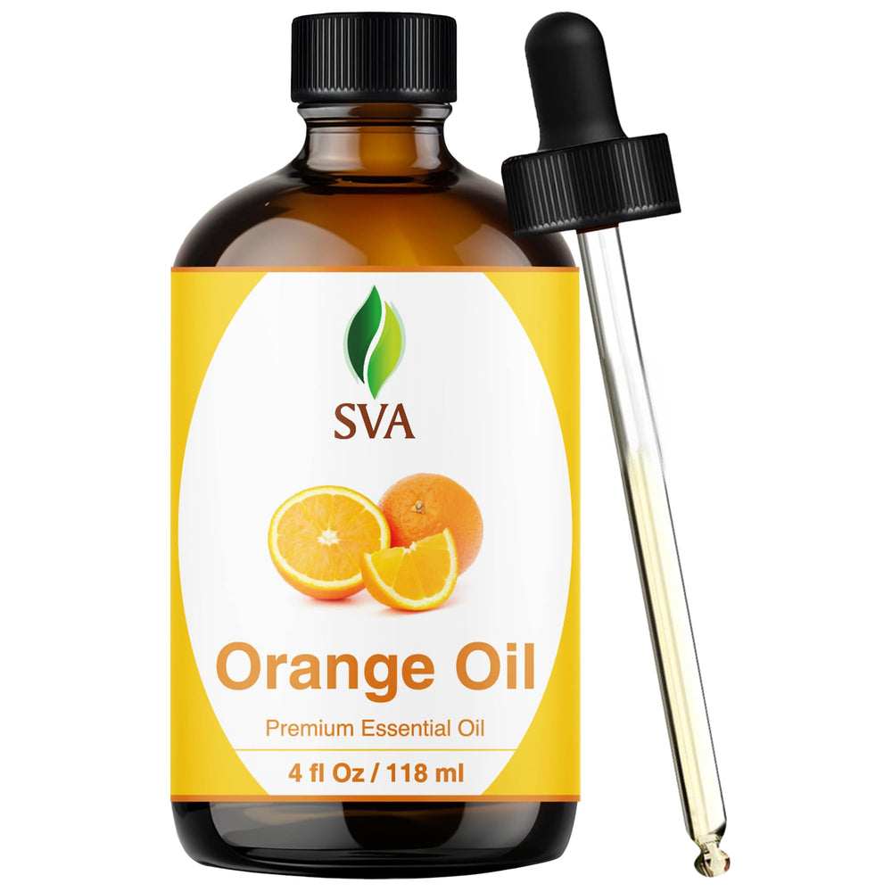 SVA Orange Essential Oil 4oz bottle with dropper
