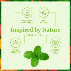Peppermint essential oil applied to hair and scalp for care