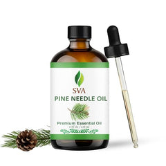 SVA Pine Needle Essential Oil bottle with dropper, 4 oz