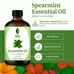 Close-up of spearmint essential oil in dropper