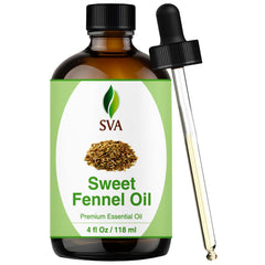 4oz bottle front view of SVA Sweet Fennel Essential Oil