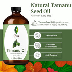 SVA Tamanu Seed Oil bottle label details