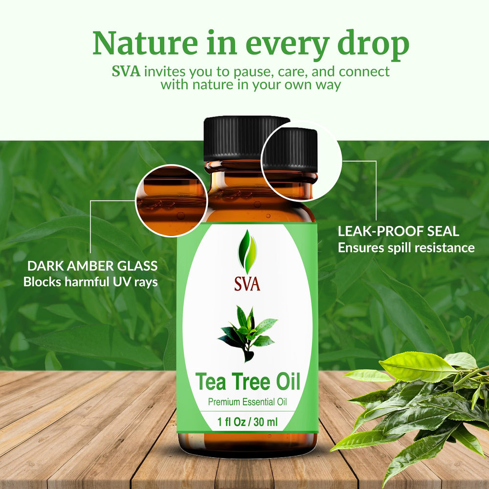 Foot bath with tea tree oil and warm water