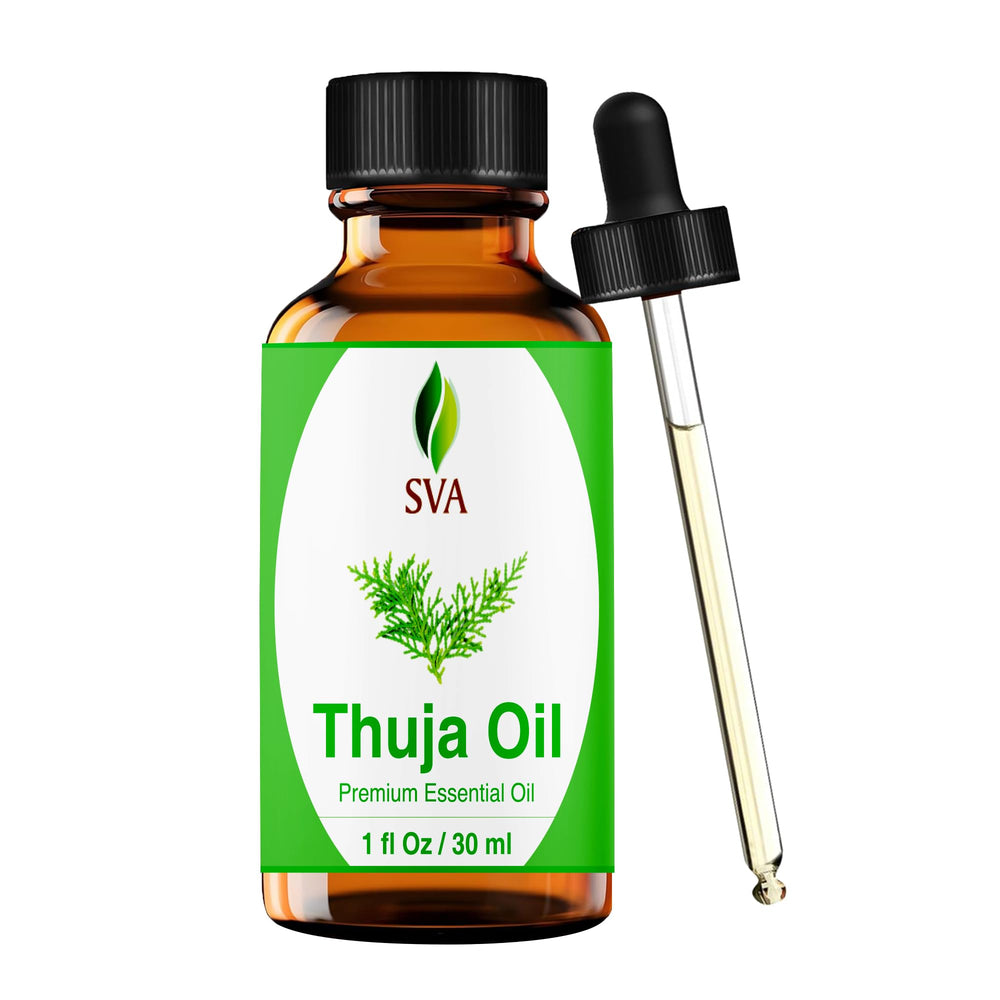 SVA Thuja Essential Oil 1oz bottle with dropper