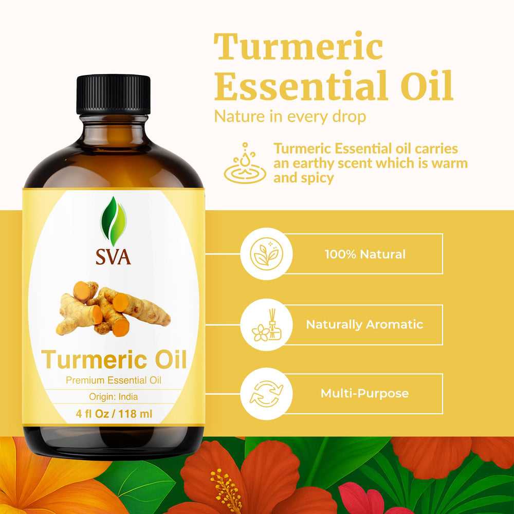 Dropper dispensing turmeric essential oil