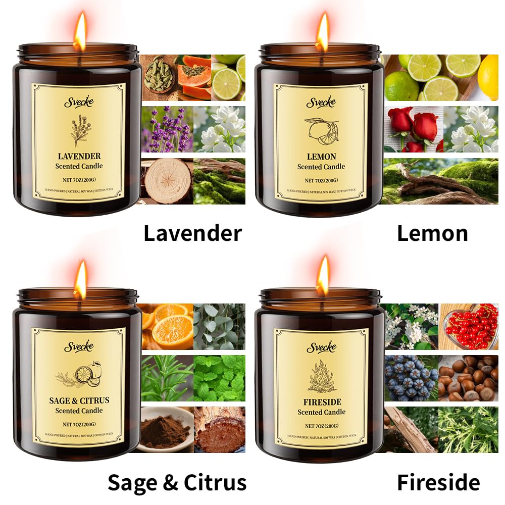 Sage & Citrus scented soy candle in 28oz jar