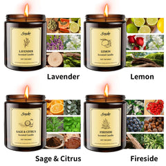 Sage & Citrus scented soy candle in 28oz jar