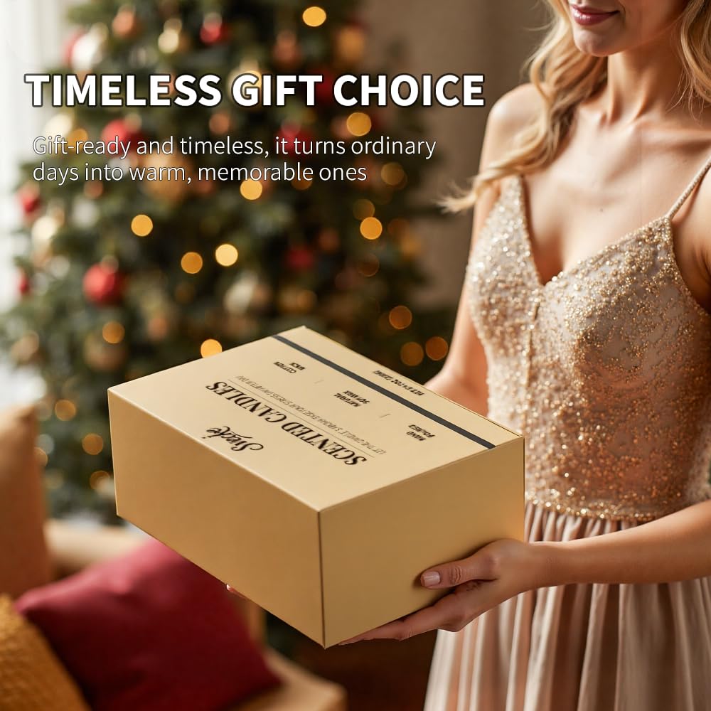 SVECKE gift box featuring six fall scented candles