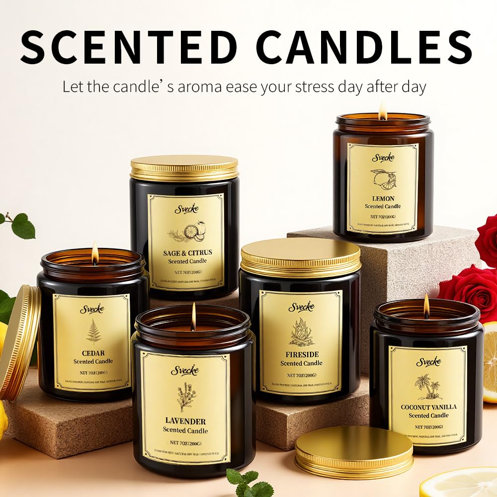 Sage and citrus scented candle in a jar from SVECKE