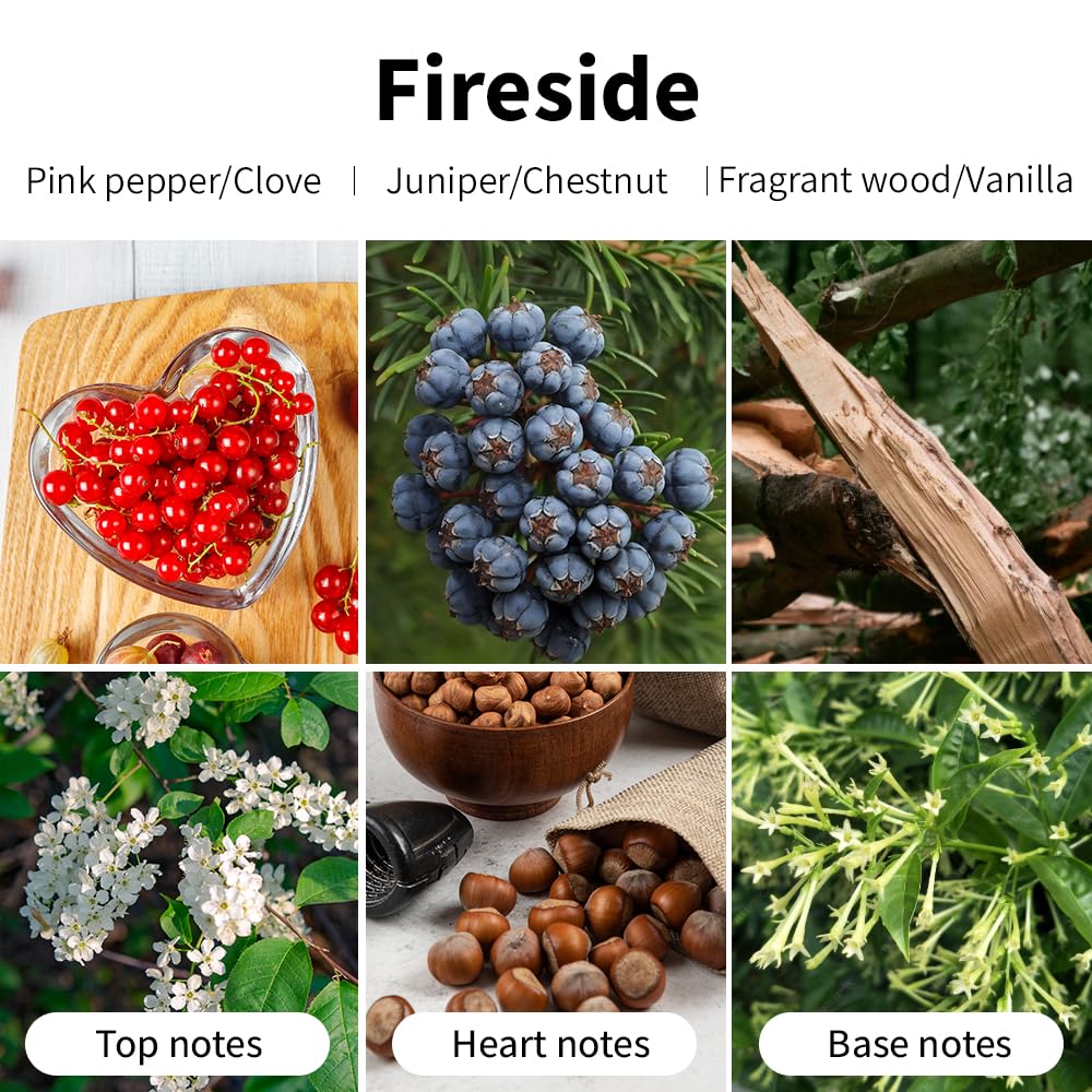 Long-burning fireside fragrance candle