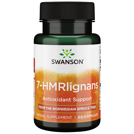 Bottle of Swanson 7-Hmrlignans from Norwegian Spruce Tree with 60 capsules