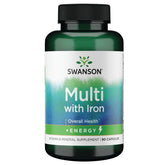 Bottle of Swanson Active One Multivitamin with Iron 90 capsules