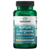 Swanson Ajipure L-Arginine with L-Citrulline 60 Veg Capsules bottle