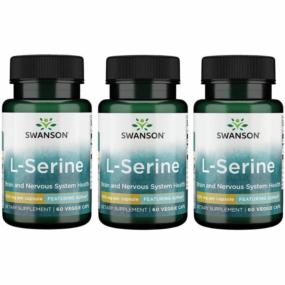 Swanson Ajipure L-Serine bottle with 60 veggie capsules