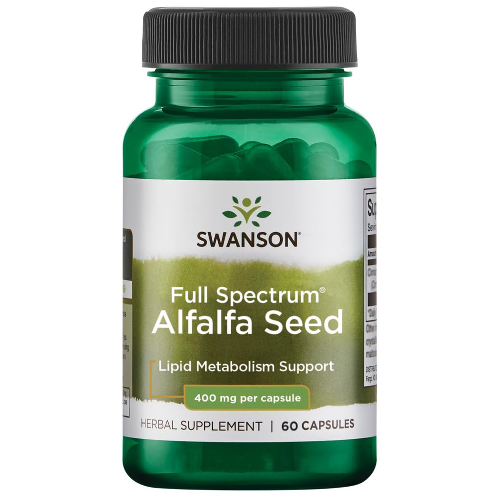Swanson Full Spectrum Alfalfa Seed 400 mg bottle – 60 capsules
