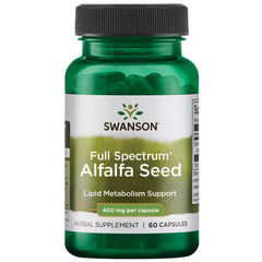 Swanson Full Spectrum Alfalfa Seed 400 mg bottle – 60 capsules