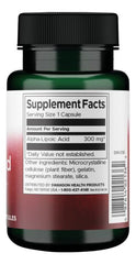 Side view of Swanson Alpha Lipoic Acid 300 mg bottle