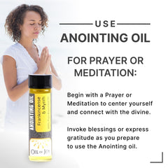 Label on Swanson Anointing Oil featuring Frankincense & Myrrh, 1/4 oz