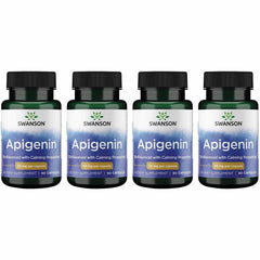 Swanson Apigenin bottle front shows capsules for potential relaxation