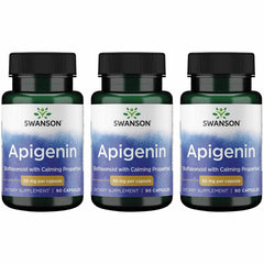 Swanson Apigenin bottle with capsules for relaxation and sleep support