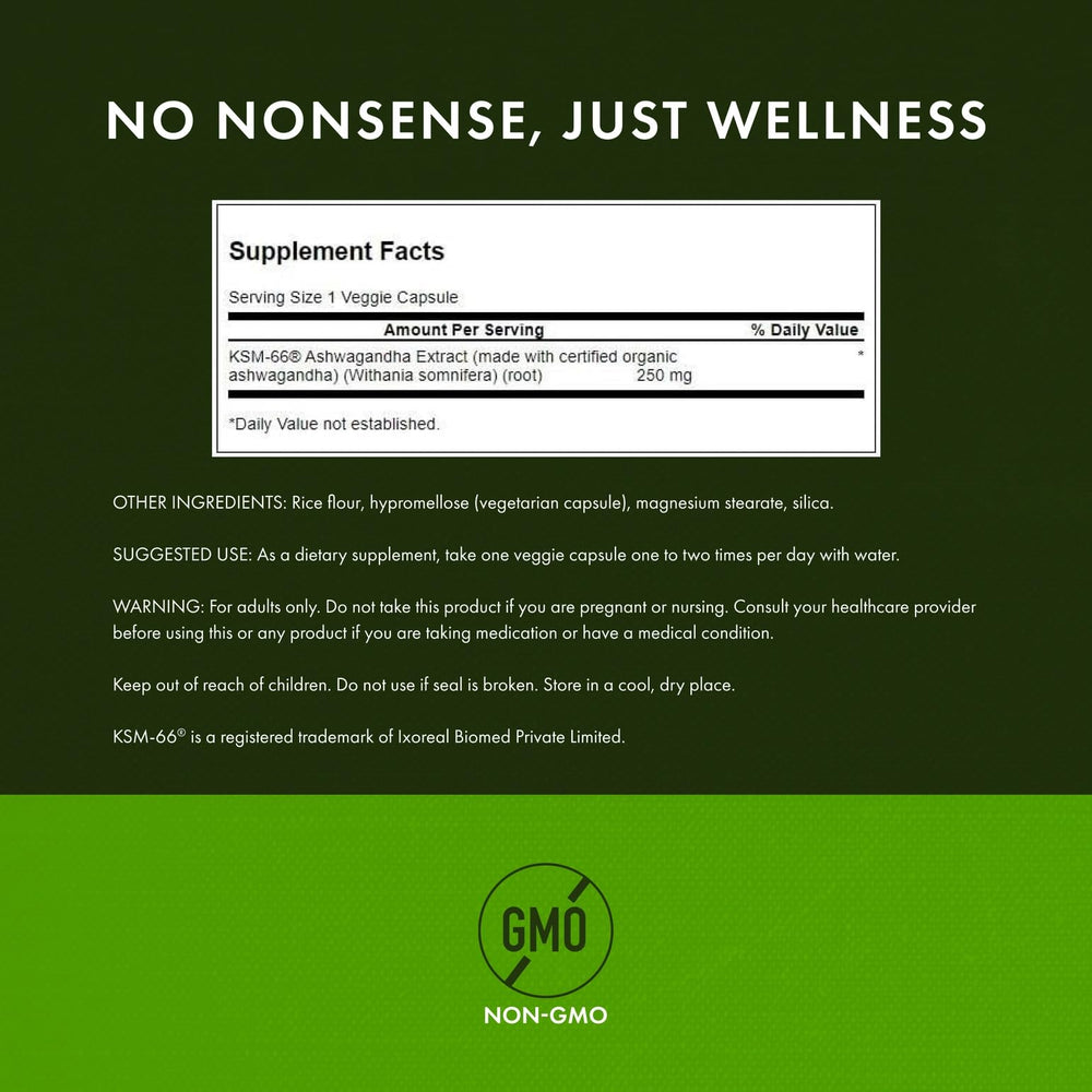 Swanson Ashwagandha KSM-66 packaging to showcase natural formula and quality commitment