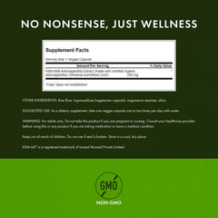 Purity and potency testing symbols for Swanson Ashwagandha