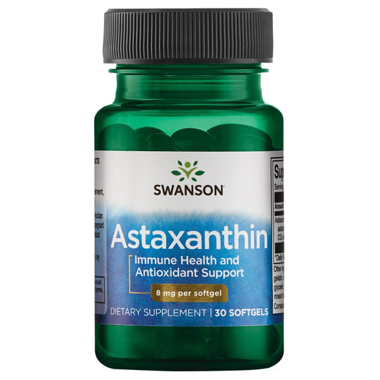 Front view of Swanson High Potency Astaxanthin 8 mg softgels bottle