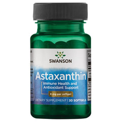 Front view of Swanson High Potency Astaxanthin 8 mg softgels bottle