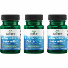 Swanson Astaxanthin & Zeaxanthin eye health supplement bottle label