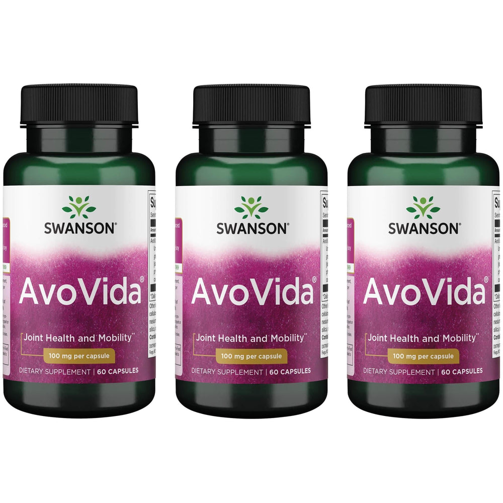 Swanson Avovida 100 Milligrams 60 Capsules 3-Pack bottle
