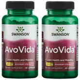 Swanson AvoVida bottle and capsules on white background