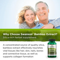 60 veggie capsules container for Swanson Bamboo Extract
