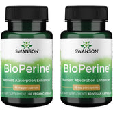 Swanson Bioperine 10 mg 60 capsules - 2-pack package