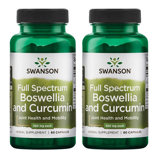 Swanson Full Spectrum Boswellia & Curcumin bottle – 60 capsules