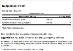 Capsules showing Boswellia and Curcumin content