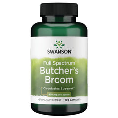Swanson Butcher's Broom 470 mg bottle on white background