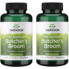 Swanson Butcher's Broom 470 mg 100 capsules 2-pack