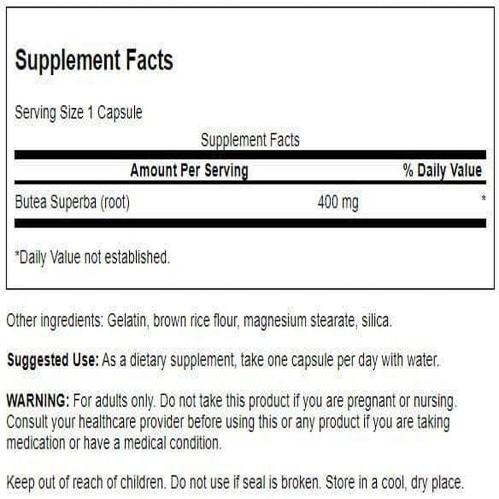 Butea Superba Root capsules close-up