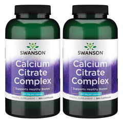 Bottle of Swanson Calcium Citrate Complex 2 Pack with 300 capsules for bone and muscle health.
