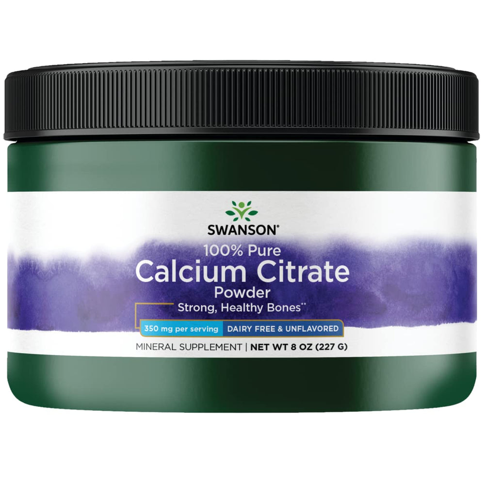 Swanson Calcium Citrate Powder 8 oz label