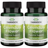 Swanson Calendula Flower 400 mg 60 Caps (2 Pack) bottle - front image