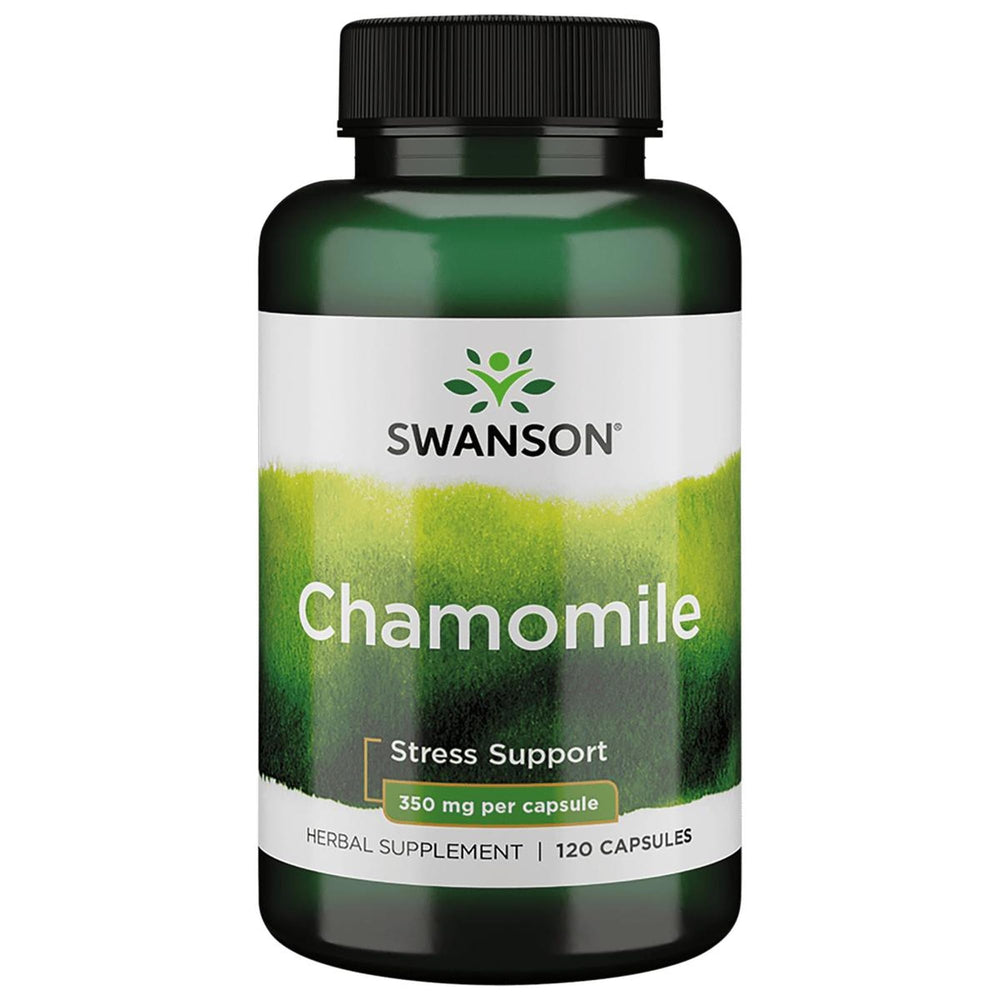 Bottle of Swanson Chamomile Stress Support, 120 capsules
