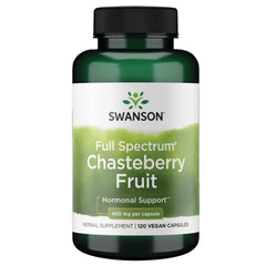 Swanson Chasteberry Fruit bottle with 120 capsules (400 mg each)