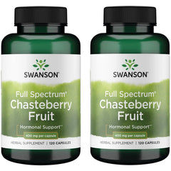 Swanson Chasteberry Fruit 400mg - 120 Capsules (2 Pack) – Women's Health & Menstrual Support