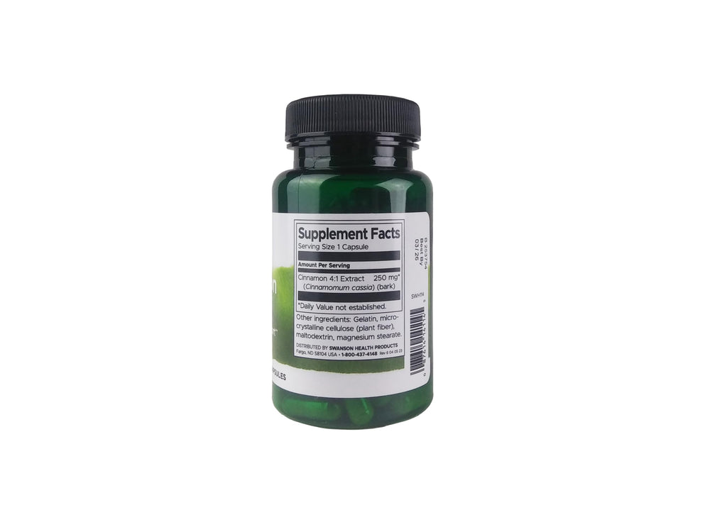 Swanson Cinnamon Extract packaging with capsules - 2 pack side view